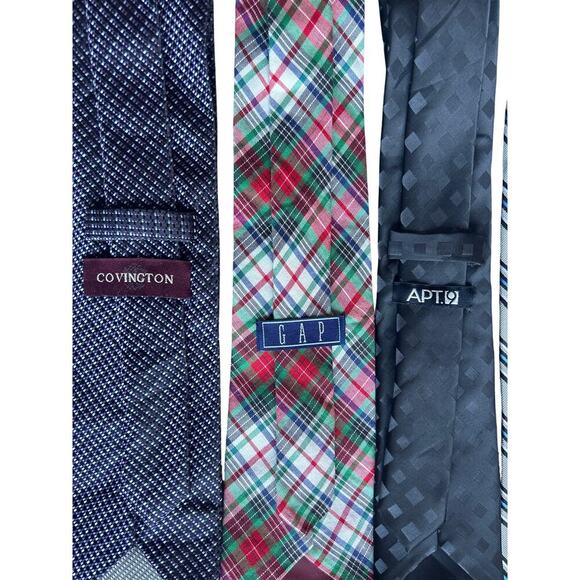 7 Men’s Ties NWOT Name Brand Neckties Gap Covington Cintas Apt 9 Pierre Cardin - Picture 2 of 4